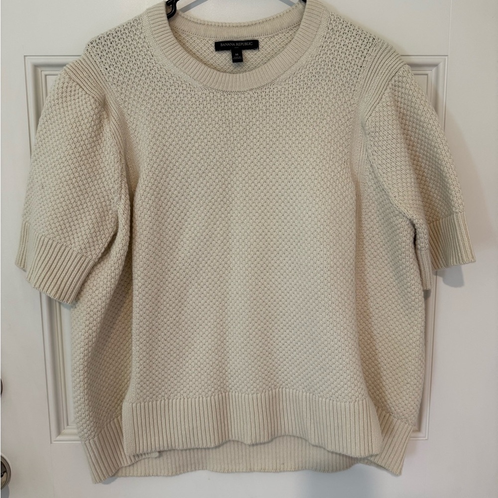 Banana Republic Cream Knit Sweater